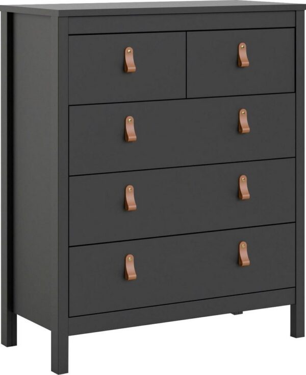 Home affaire Kommode Madrid, Aufbewahrung, Schubladenschrank, Stauraum, mit 5 Schubladen, Breite 82 cm, Höhe 99 cm