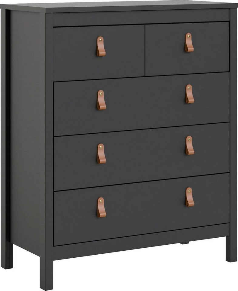 Home affaire Kommode Madrid, Aufbewahrung, Schubladenschrank, Stauraum, mit 5 Schubladen, Breite 82 cm, Höhe 99 cm
