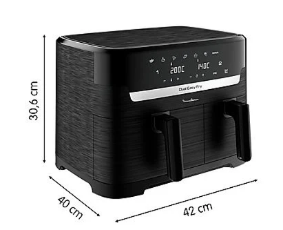 3045380025837-3 Moulinex Heißluftfritteuse Easy Fry Dual EZ901N20