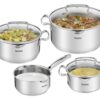 Tefal Topfset silber Edelstahl 7 tlg.