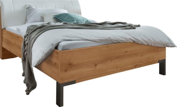 WIEMANN Futonbett Monaco, Bettgestell, Bettrahmen, komfortables Polsterkopfteil (4-fache Liegehöhenverstellung, MADE IN GERMANY), Polsterkopfteil aus Kunstleder, verschiedene Größen, in Komforthöhe