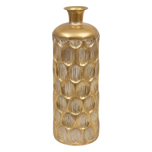 Vase gold Metall B/H: ca. 18x60 cm