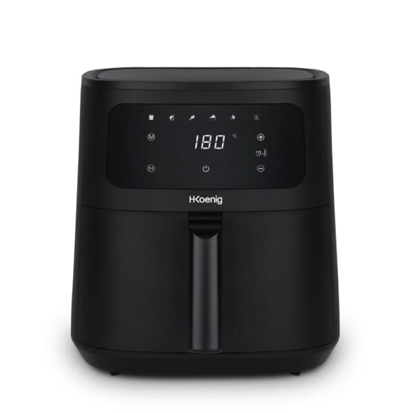 3701335309161-1 H.Koenig Heißluftfritteuse 4L FRY840, 6 Kochprogramme, Schwarz