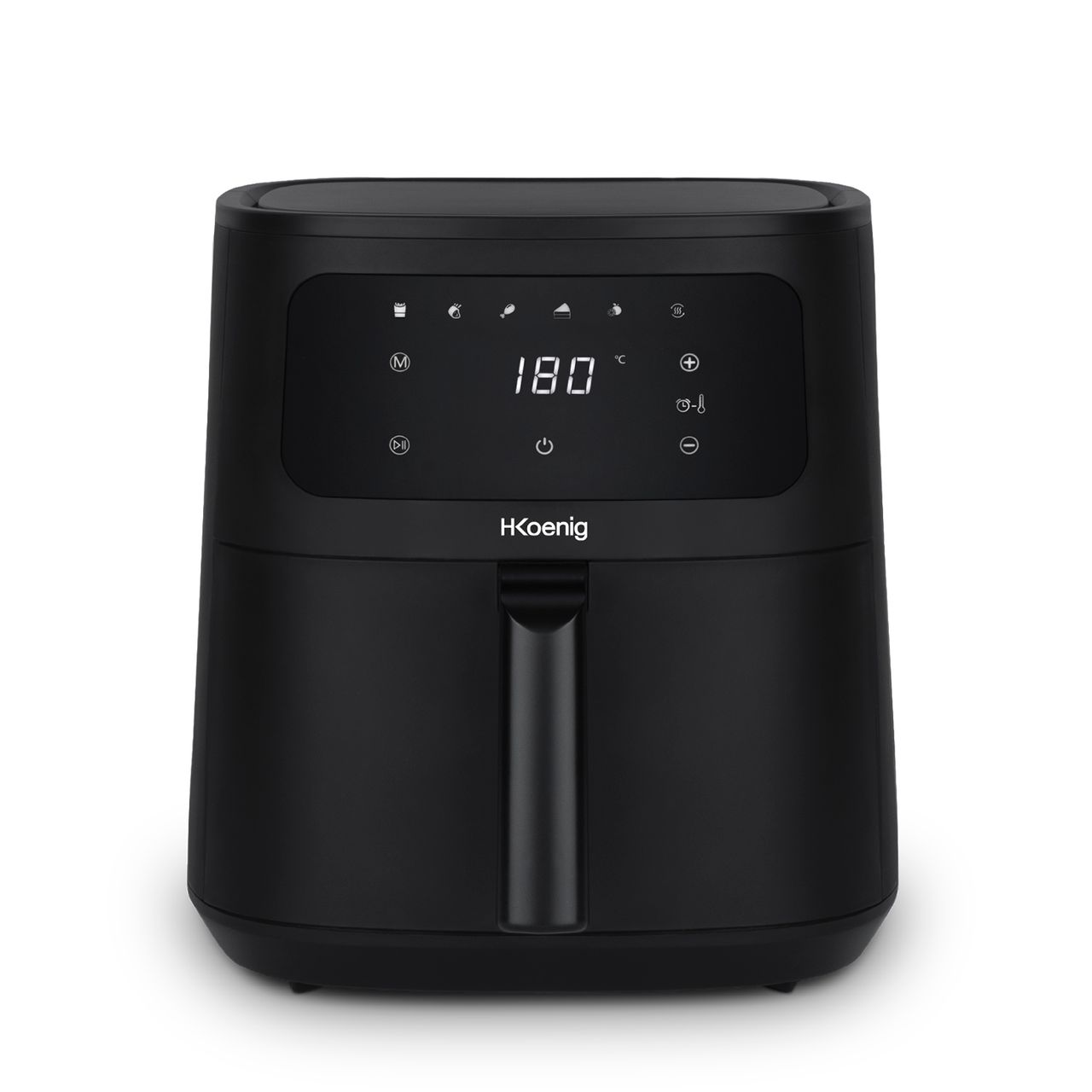 H.Koenig Heißluftfritteuse 4L FRY840, 6 Kochprogramme, Schwarz
