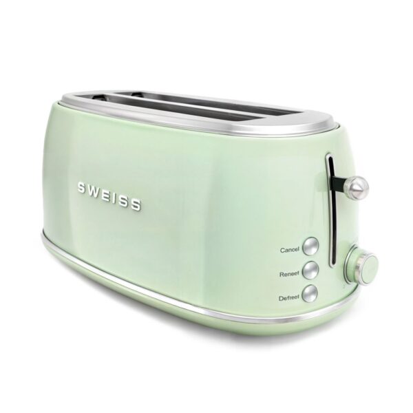 3701335309543-2 SWEISS Vintage Toaster GRV7 Pastellgrün