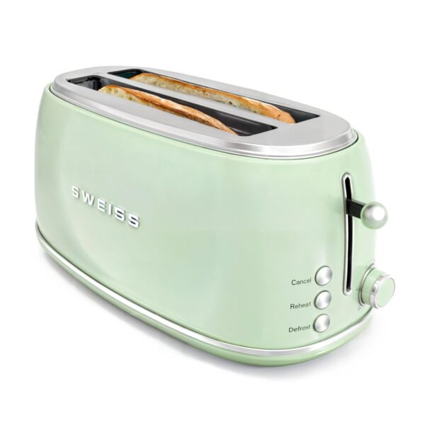 3701335309543-3 SWEISS Vintage Toaster GRV7 Pastellgrün