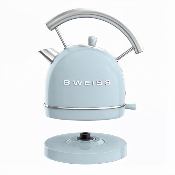 3701335309963-2 SWEISS Vintage Wasserkocher KTL6 Pastellblau