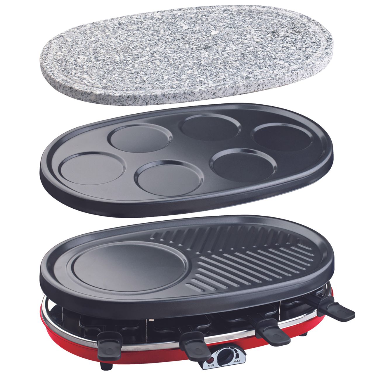 H.Koenig Raclette 4 – in – 1 RP418 für 8 Personen