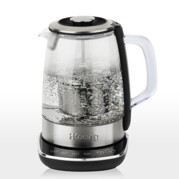 H.Koenig 2 – in – 1 Wasserkocher & Teekocher 1, 5L TI600