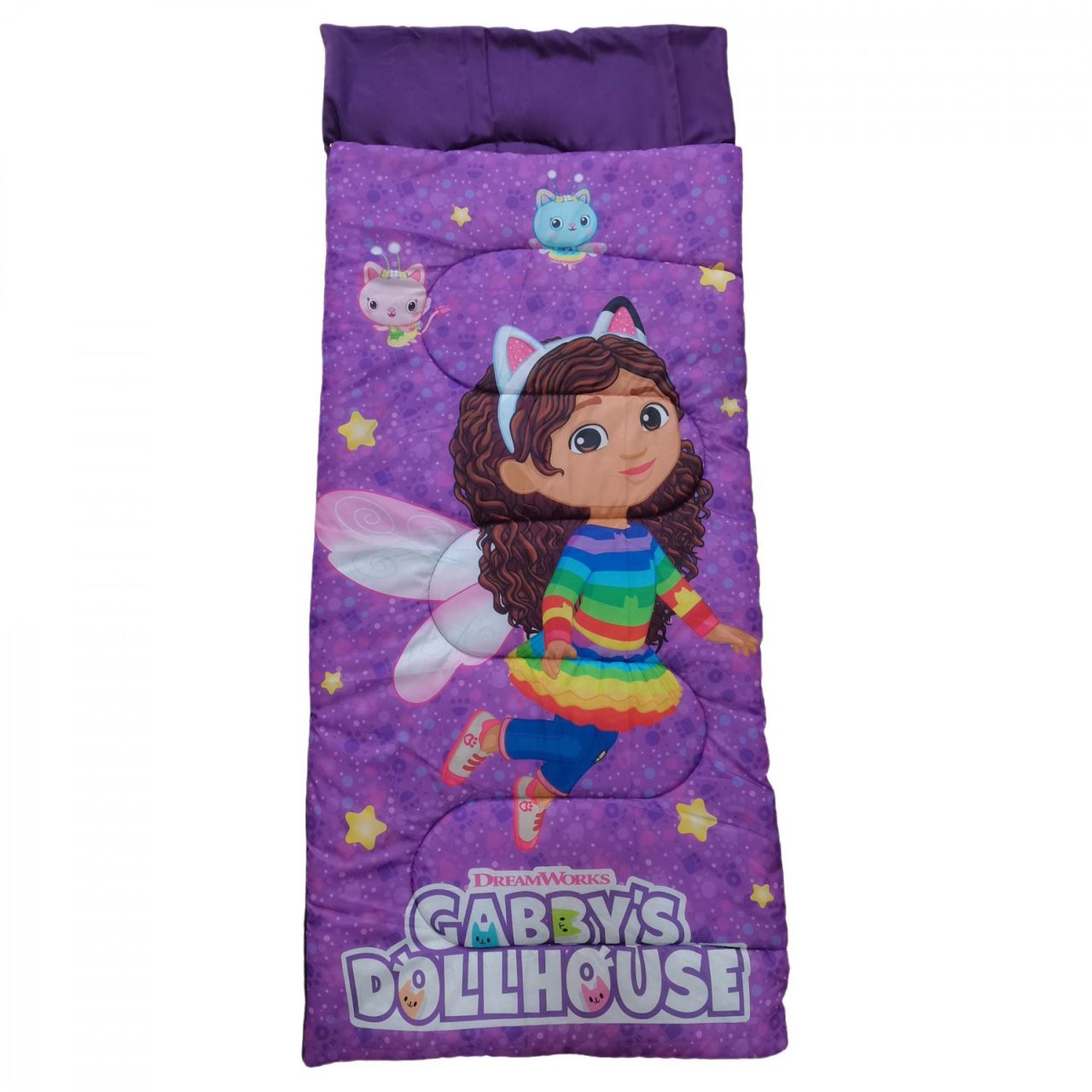 COFI 1453 Gabby’s Dollhouse Schlafsack Kuschelige Schlafrolle 70 x 165 cm für Camping und Zuhause