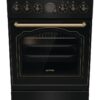 Gorenje Retro-Standherd 50cm mit Glaskeramikkochfeld GECS5B70CLB schwarz B/H/T: ca. 50x85x60 cm