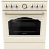 Gorenje Retro-Standherd 60cm mit Glaskeramikkochfeld GECS6B70CLI beige B/H/T: ca. 60x85x60 cm