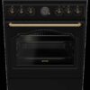 Gorenje Retro-Standherd 60cm mit Glaskeramikkochfeld GECS6B70CLB schwarz B/H/T: ca. 60x85x60 cm