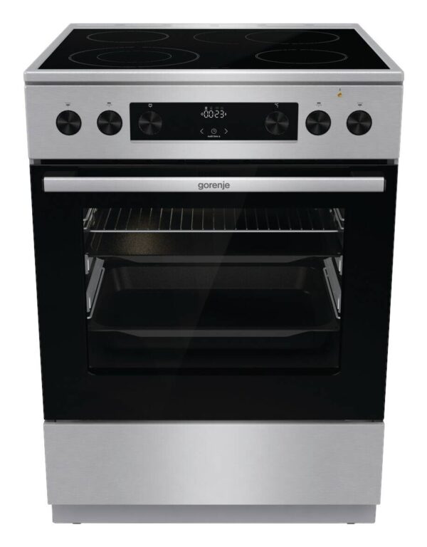 Gorenje Standherd 60cm mit Glaskeramikkochfeld GECS6C70XPA Edelstahloptik B/H/T: ca. 60x85x60 cm Gorenje Standherd 60cm mit Glaskeramikkochfeld GECS6C70XPA Edelstahloptik B/H/T: ca. 60x85x60 cm