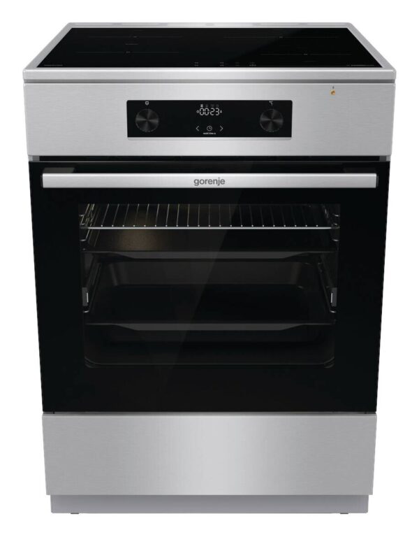 Gorenje Standherd 60cm mit Glaskeramikkochfeld GEIT6C60XPG Edelstahl B/H/T: ca. 60x85x60 cm