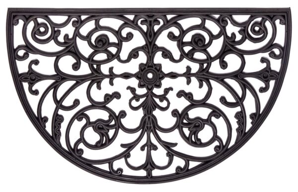 HANSE Home Fußmatte Ornaments, Türmatte, halbrund, Höhe: 10 mm, Gummi, Schmutzfangmatte, Outdoor, Rutschfest, Innen, Gummimatte