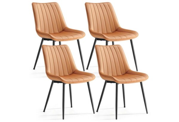SONGMICS Esszimmerstuhl Stuhlset – Polsterstühle, Moderner Küchenstuhl. Samt (4 St), Küchenstuhl, Samt,Polsterstuhl, bis 120 kg, ERGONOMISCHES DESIGN