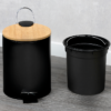 Kesper Kosmetikeimer Bambus schwarz 3l