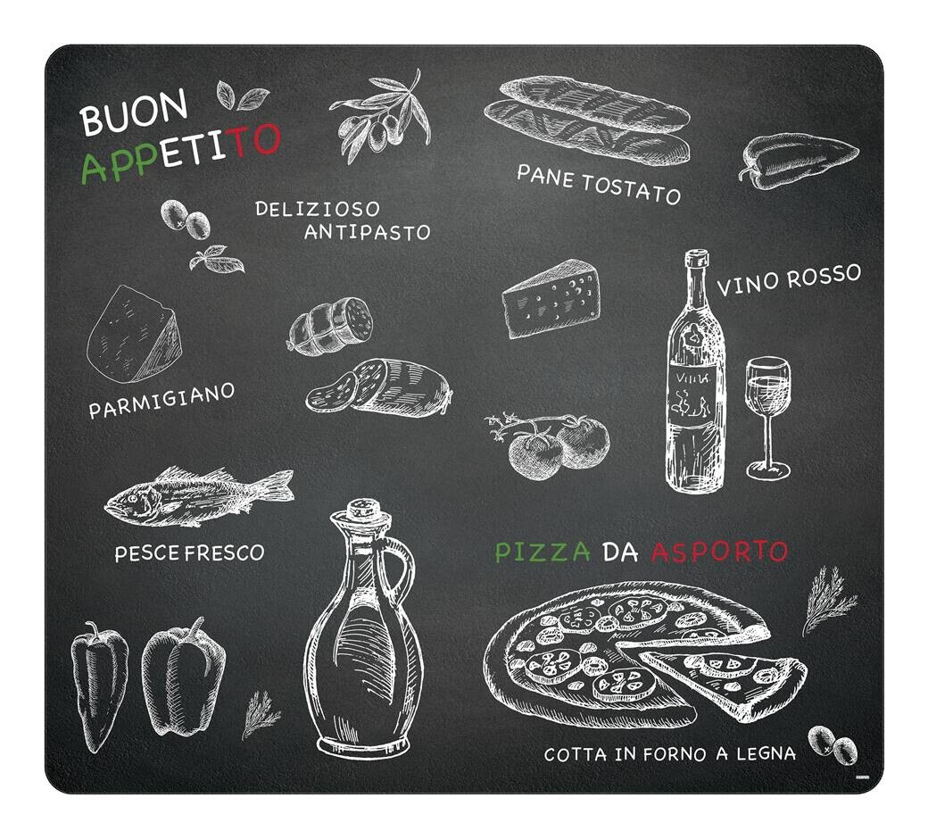 Kesper Glasschneideplatte grau Chili & Paprika Glas B/H/L: ca. 50x1,4x56 cm