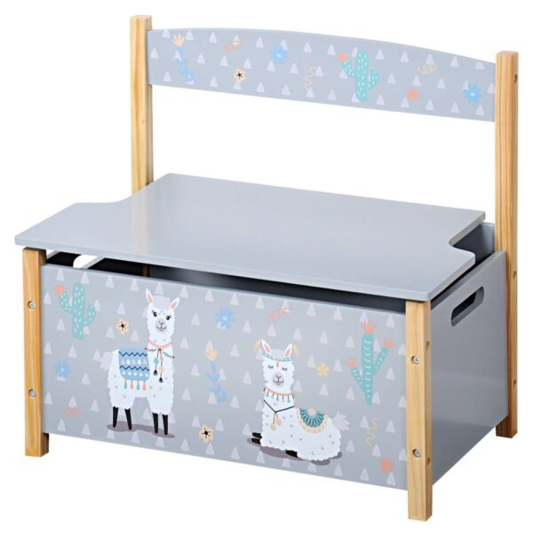 Kesper Kinder-Sitzbank Alpaka grau B/H/L: ca. 60x56x34,5 cm