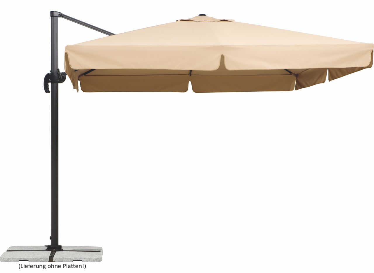 Schneider Schirme Schneider Ampelschirm RHODOS ca. 300 x 300 cm, natur