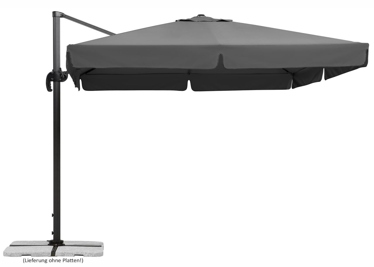 Schneider Schirme Schneider Ampelschirm RHODOS ca. 300 x 300 cm, anthrazit