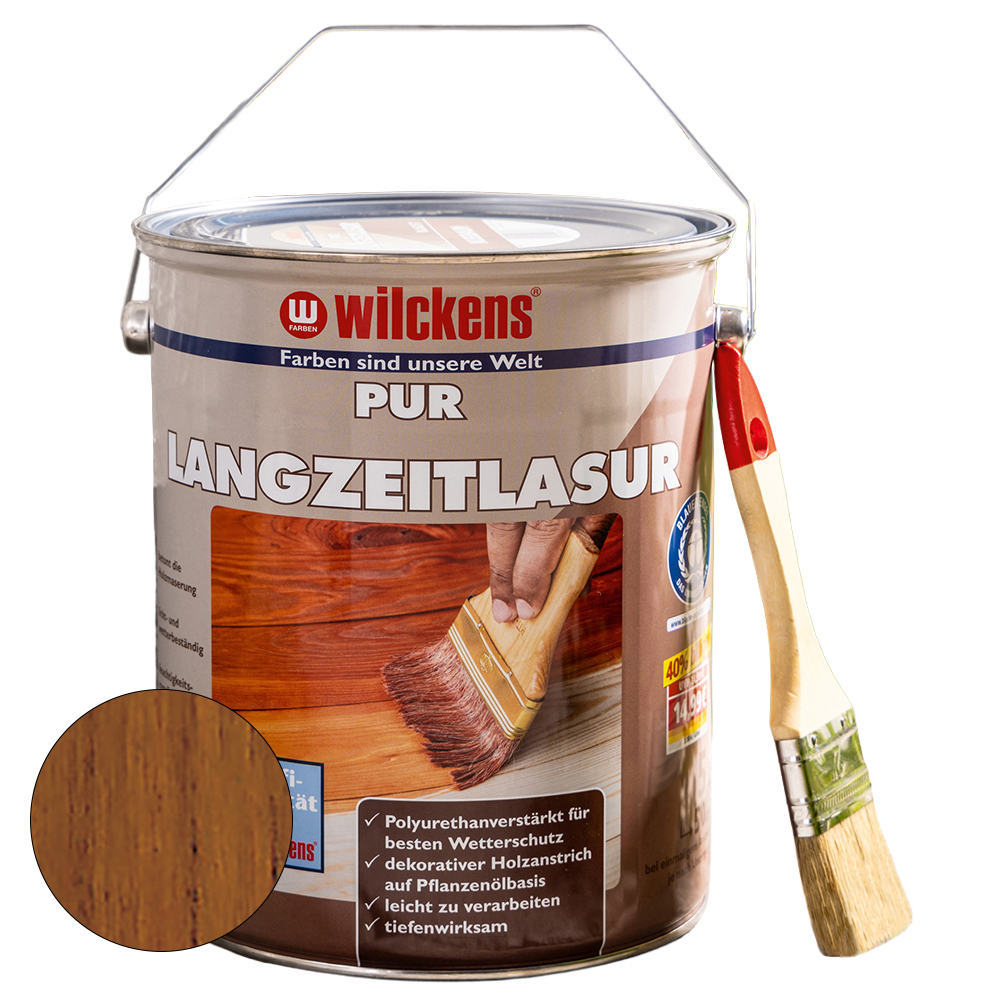 Wilckens Farben PUR Langzeitlasur 5 Liter inkl. Pinsel