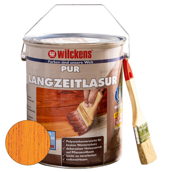 Wilckens Farben PUR Langzeitlasur 5 Liter inkl. Pinsel