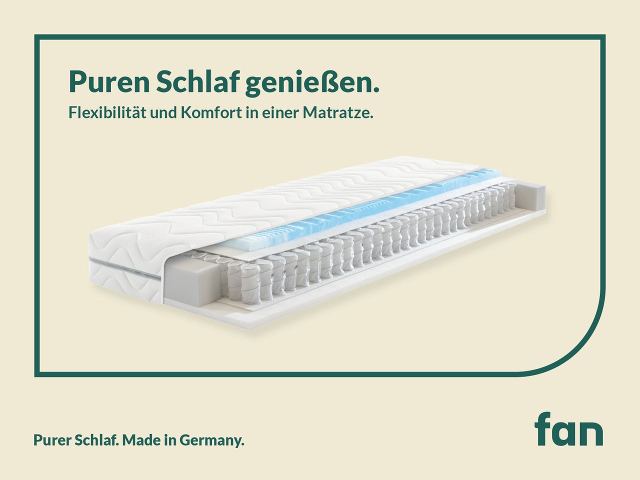 f.a.n. 7 – Zonen – Tonnentaschenfederkern – Matratze 080×200 cm, H2