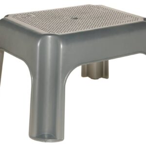 keeeper Tritthocker silber B/H/L: ca. 30x24x35,5 cm