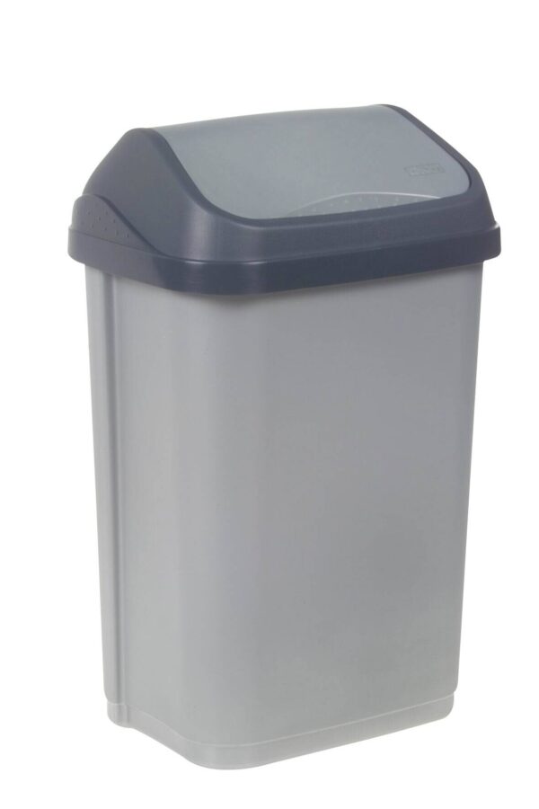 keeeper Abfalleimer silber B/H/L: ca. 33,5x53,5x25,5 cm