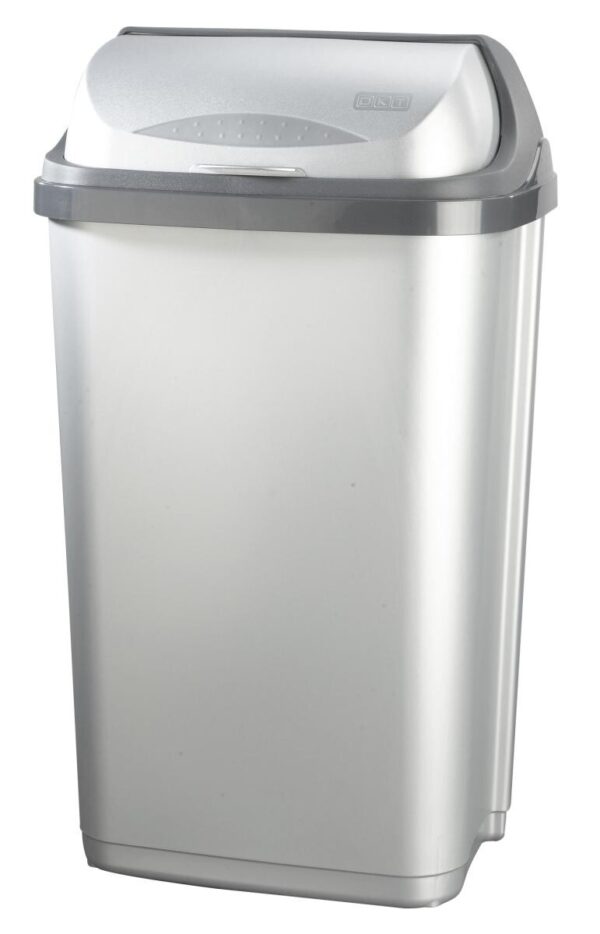 keeeper Abfalleimer silber B/H/L: ca. 25,5x39x19 cm