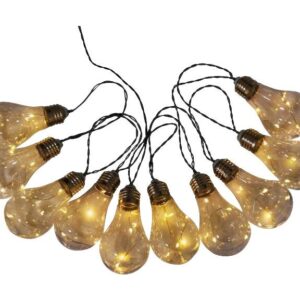 LED/Solar Lichterkette 3 m transparent Kunststoff