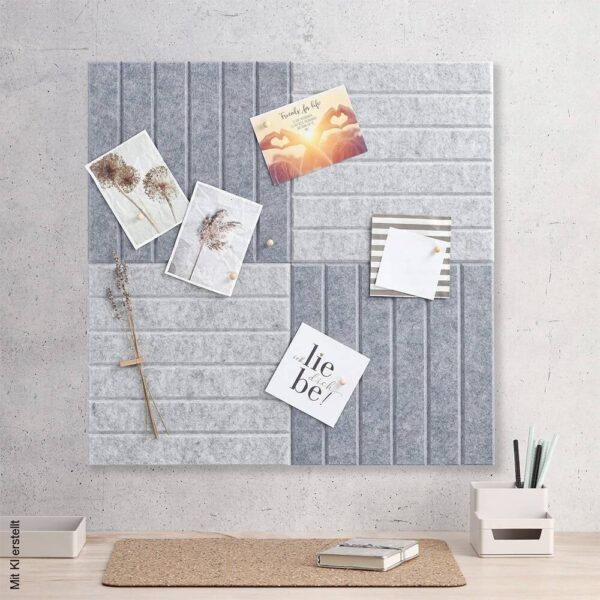 Zeller Pinboard-Set dunkelgrau Mittelgrau B/L: ca. 30x30 cm Zeller Pinboard-Set dunkelgrau Mittelgrau B/L: ca. 30x30 cm