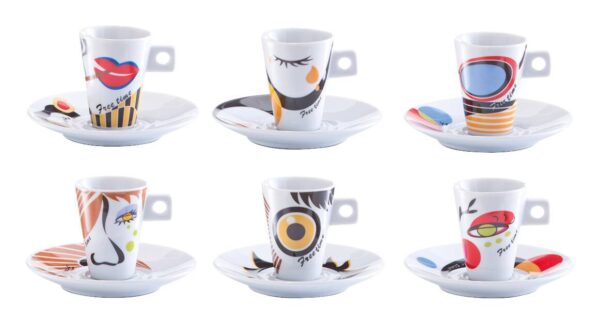 Zeller Espresso-Set Faces