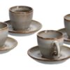 Zeller Espresso-Set taupe Keramik