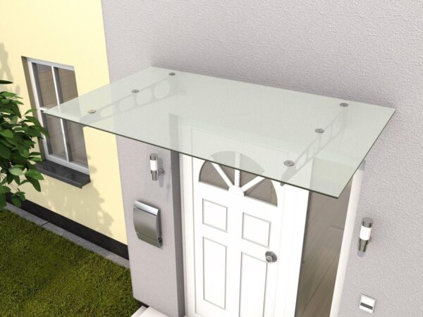4003412118284-1 Gutta Edelstahlvordach HD/LT 160 VSG Gefrosted