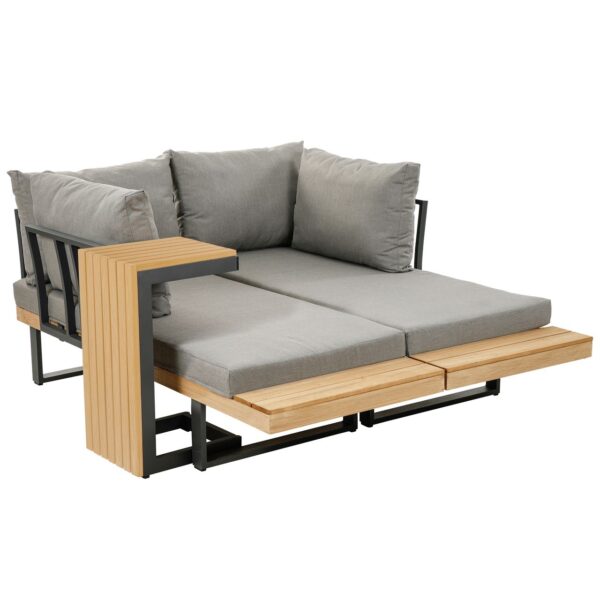 4005437319202-4 greemotion Lounge – Set Lana, 3 – tlg. Aluminium Garten – Ecksofa – Set