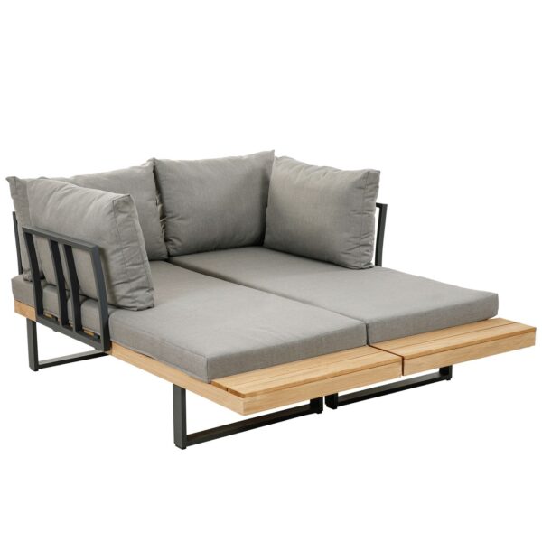 4005437319202-5 greemotion Lounge – Set Lana, 3 – tlg. Aluminium Garten – Ecksofa – Set