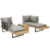 4005437319202-6 greemotion Lounge – Set Lana, 3 – tlg. Aluminium Garten – Ecksofa – Set
