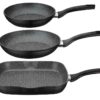 GSW Pfannen – Set Gourmet Granit 3 – tlg. inkl. Grillpfanne