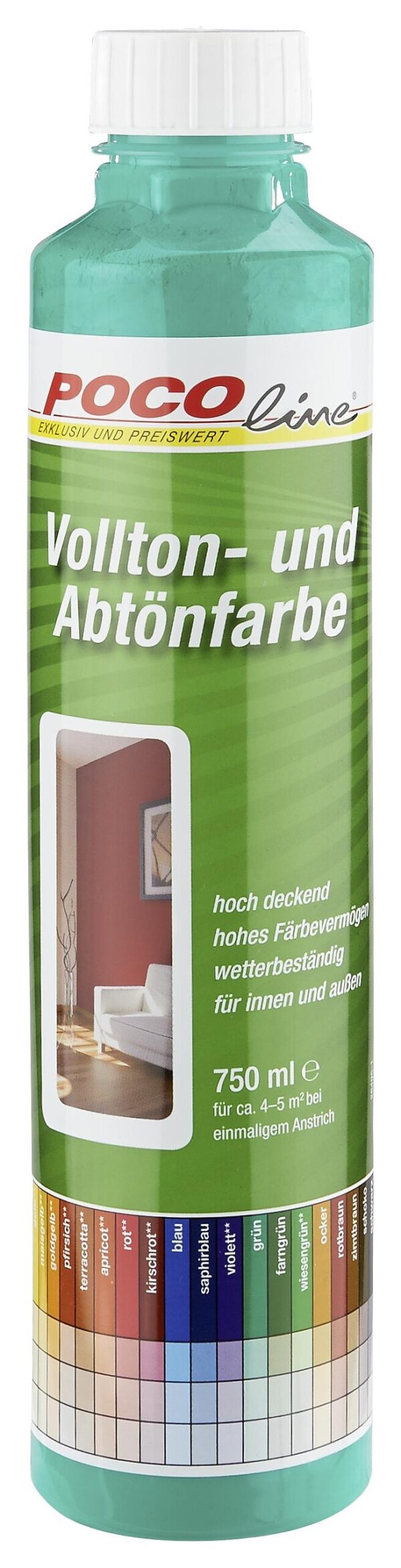 POCOline Vollton- und Abtönfarbe grün ca. 0,75 l POCOline Vollton- und Abtönfarbe grün ca. 0,75 l