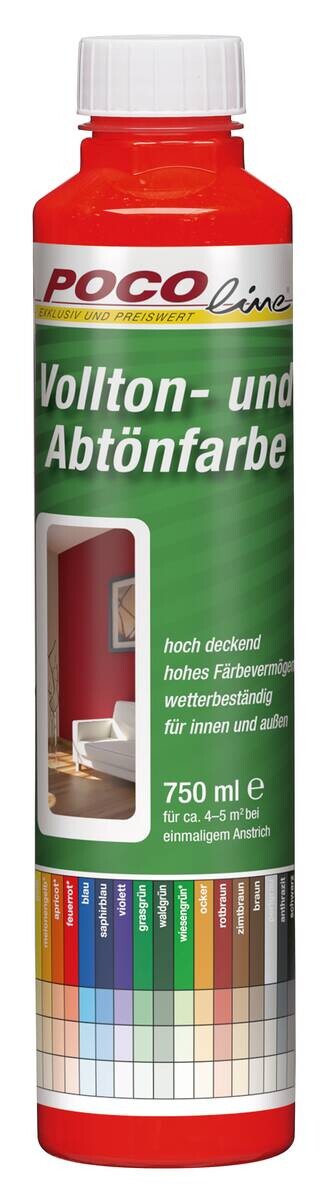 Vollton- und Abtönfarbe feuerrot ca. 0,75 l
