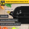 4006776006860-4 Karl Krüger Emaillierte Vierkantpfanne schwarz, 26 cm