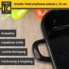 4006776006860-6 Karl Krüger Emaillierte Vierkantpfanne schwarz, 26 cm