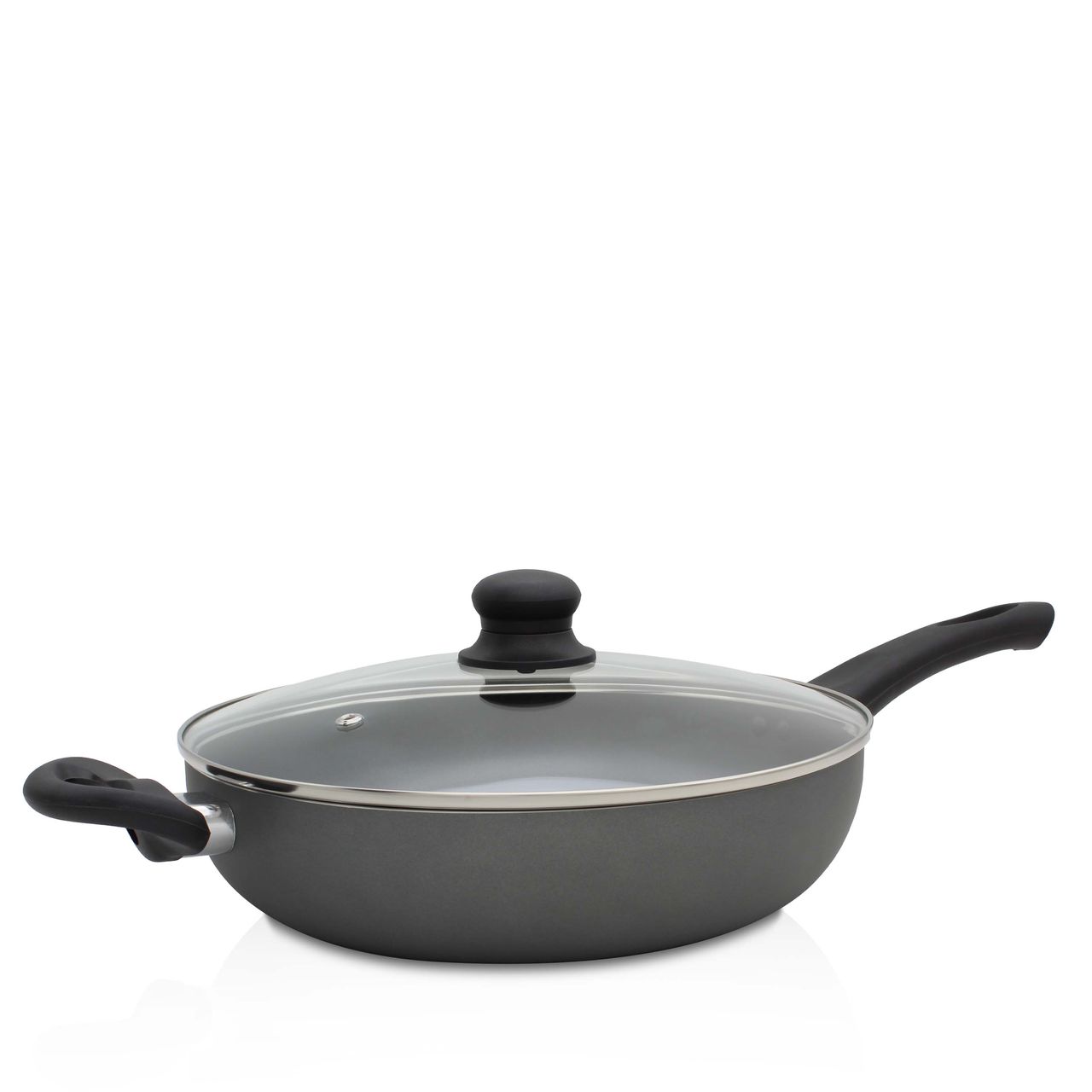 Karl Krüger Aluminium Pfanne „Gourmet“ mit Glasdeckel, 28 cm