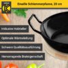 4006776049645-5 Karl Krüger Emaillierte Schlemmerpfanne mit Holzteller, 20 cm