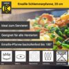 4006776049645-6 Karl Krüger Emaillierte Schlemmerpfanne mit Holzteller, 20 cm