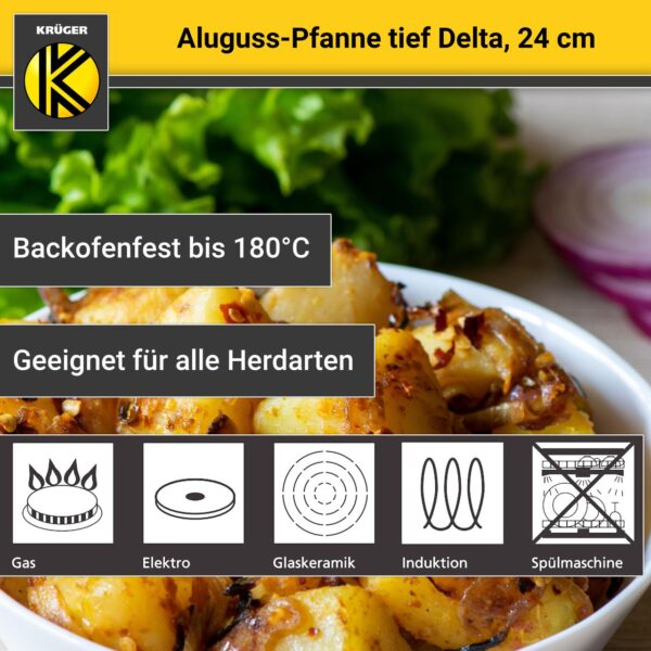 4006776054861-5 Karl Krüger Aluguss Pfanne tief DELTA, 24 cm