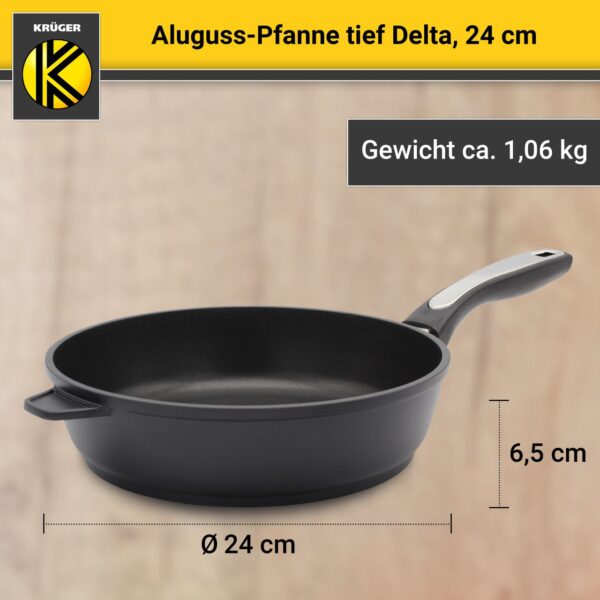 4006776054861-6 Karl Krüger Aluguss Pfanne tief DELTA, 24 cm